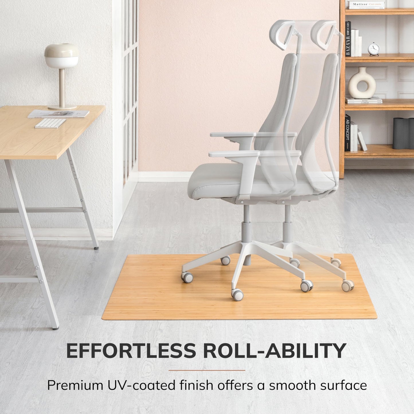 Anji Mountain Office Chairmat Thickest & Sturdy Bamboo Chairmats Highly Premium Quality Anti-Slip Heavy Duty for Multi-Purpose Hardwood Floor Office & Home Floor Protector Office Chair mat-8mm Thick