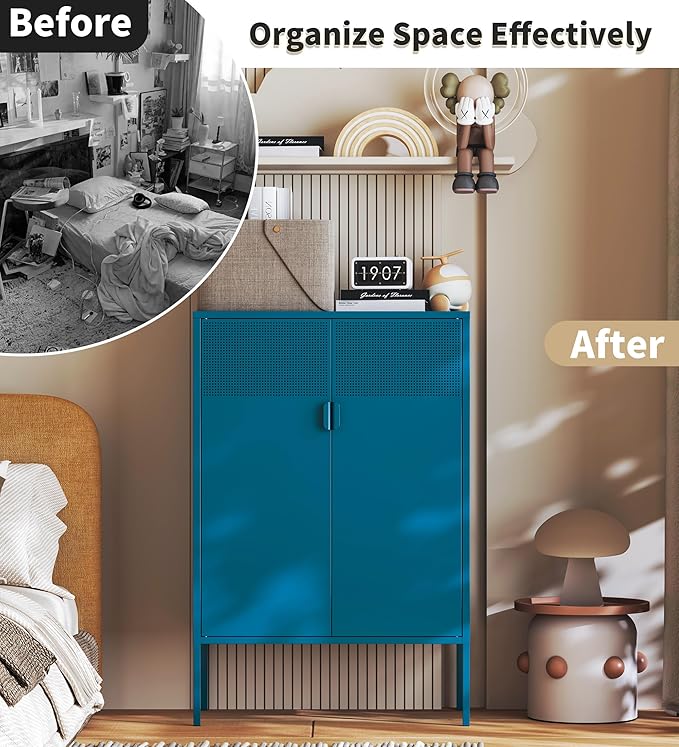 Blue Metal Storage Cabinet