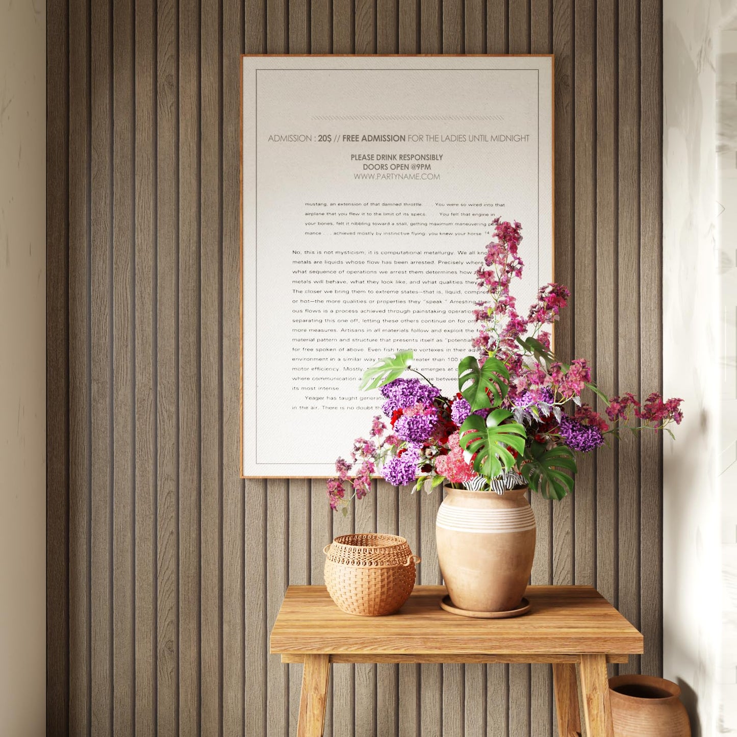 CRE8TIVE Wide 24"x354" Brown Wood Slats Wallpaper Peel and Stick Wood Grain Contact Paper Waterproof Self Adhesive Wood Panel Removable Wallpaper Wooded Stripe Look Paper for Furniture Walls Classroom