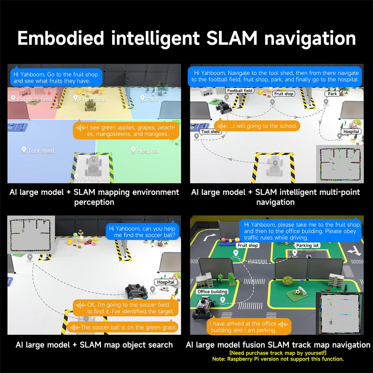 Yahboom ROS2 Robot Car Ackerman Steering Chassis,AI Visual Recognition Embodied Intelligence AI for Jetson Nano B01 4GB,User Manual Included(Ultimate Ver with Nano-4GB)