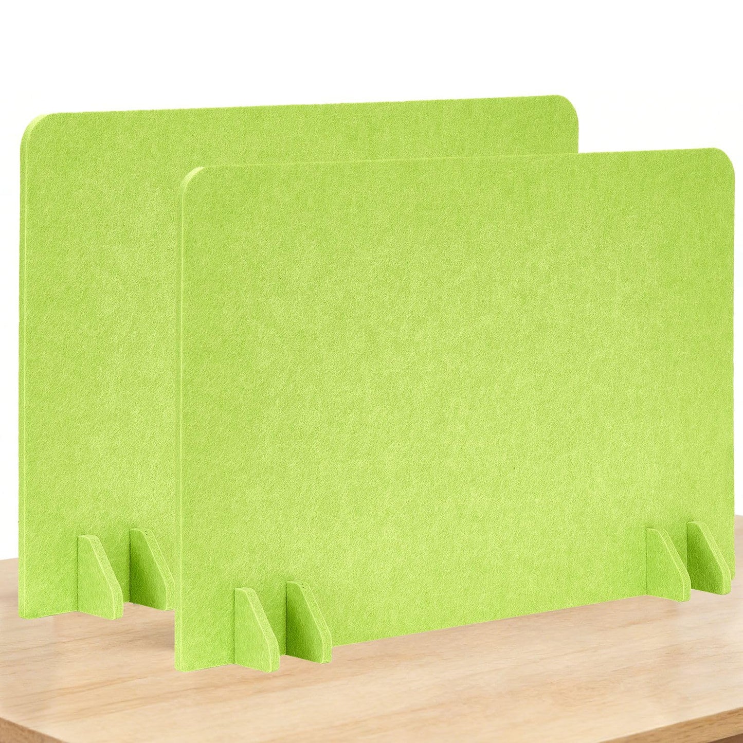 Vandebiao Portable Desk Divider Privacy Partition Panel (2 Pack) - 24" x 16" Freestanding Workstation Office Privacy Barrier for Enhanced Focus at Home, School or Office - Green