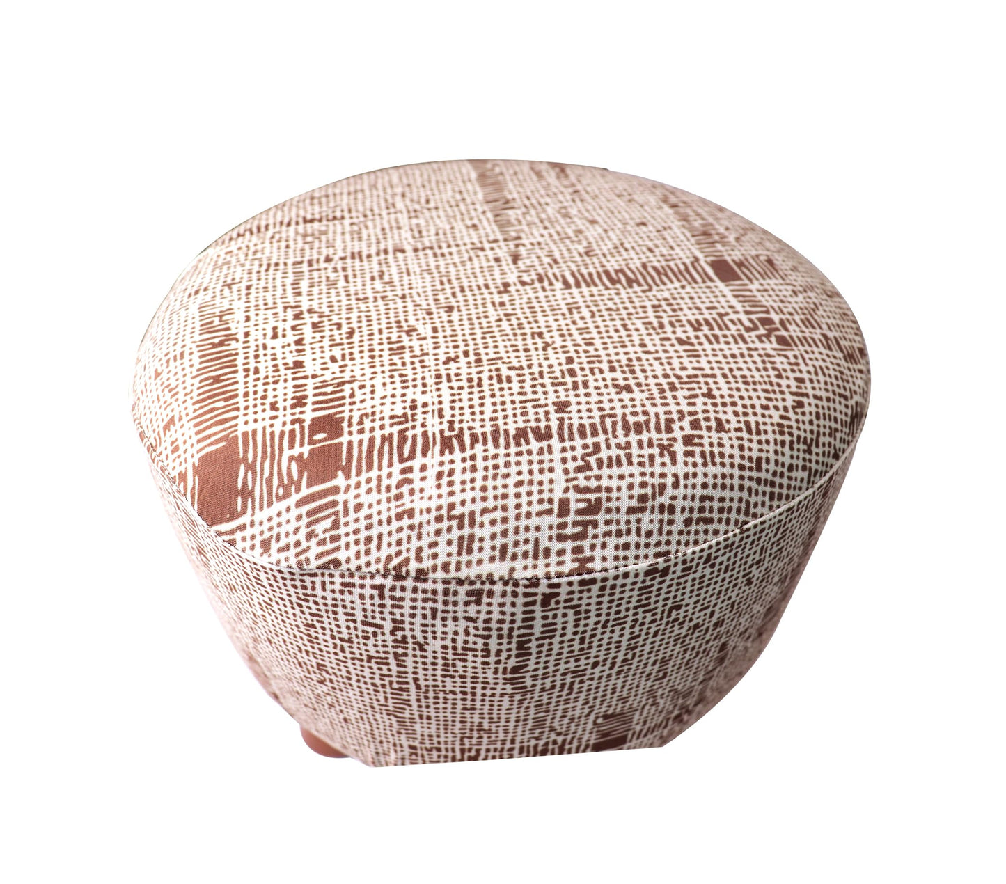 Cornasee Stretch Round Ottoman Cover,Footstool Slipcover Storage Stool Furniture Protector Modern Style (Flaxen Brown, M-Round)