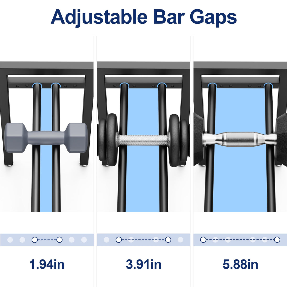 Dumbbell Rack 2-Tier 20 IN Length Adjustable Weight Rack For Home Gym Dumbbells Kettlebell (Rack Only)
