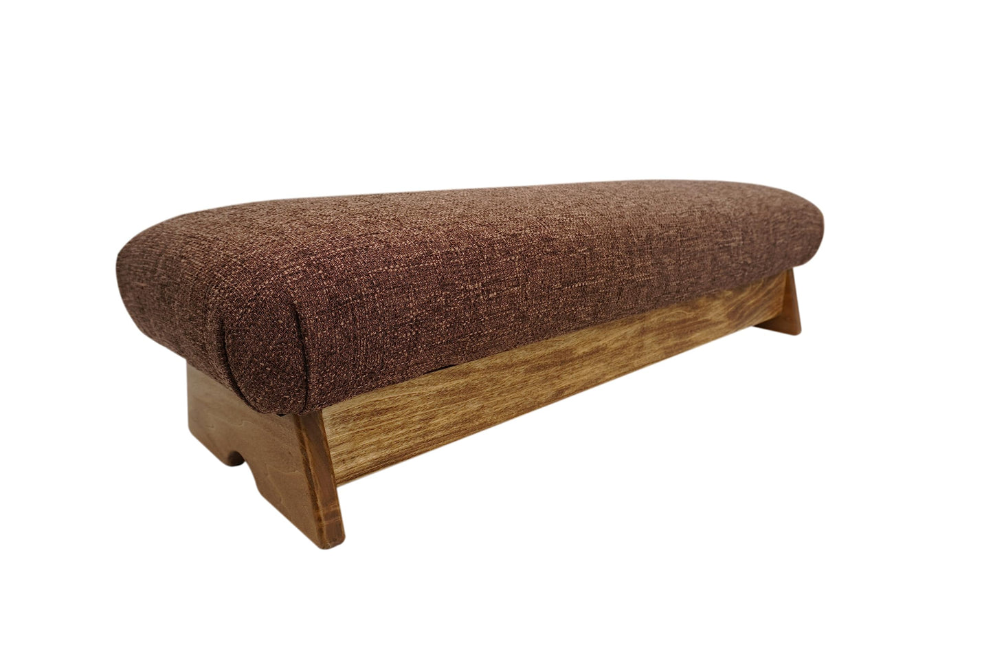 KR Ideas Stability Bedside Padded Foot Stool, Maple Stain, 7" Tall (Made in The USA) (Cocoa Brown)