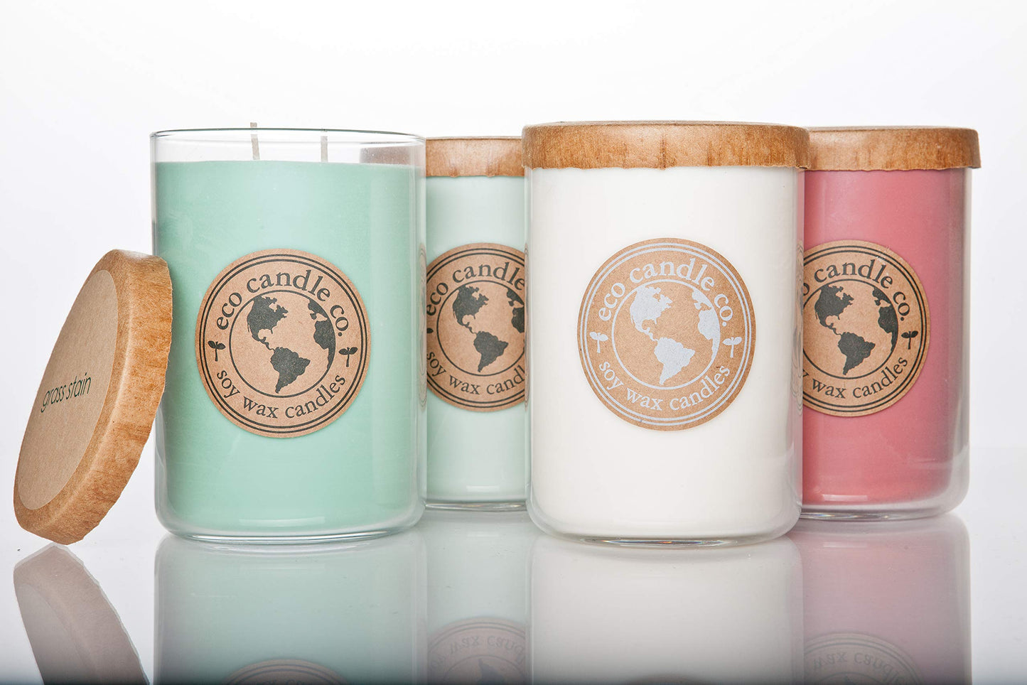 ECO CANDLE CO. Recycled Candle, Blueberry Patch, 26 oz. - Scents of Fresh Blueberries - 100% Soy Wax, No Lead, Kraft Paper Label & Lid, Hand Poured, Phthalate Free, Made from Midwest Grown Soybeans