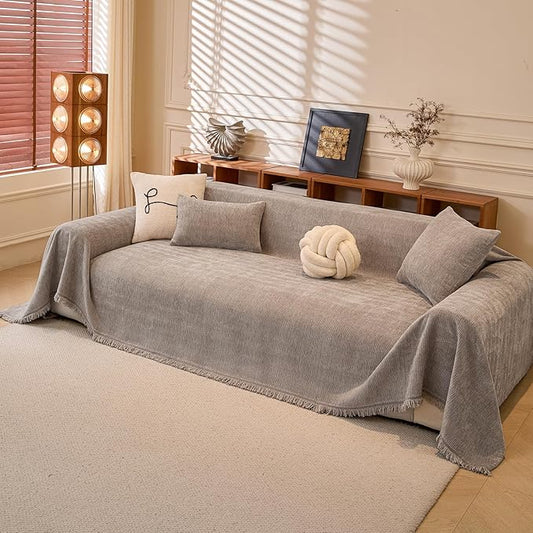 DREAMINGO Chenille Sofa Cover Washable Pet Couch Protector Cover Textured Couch