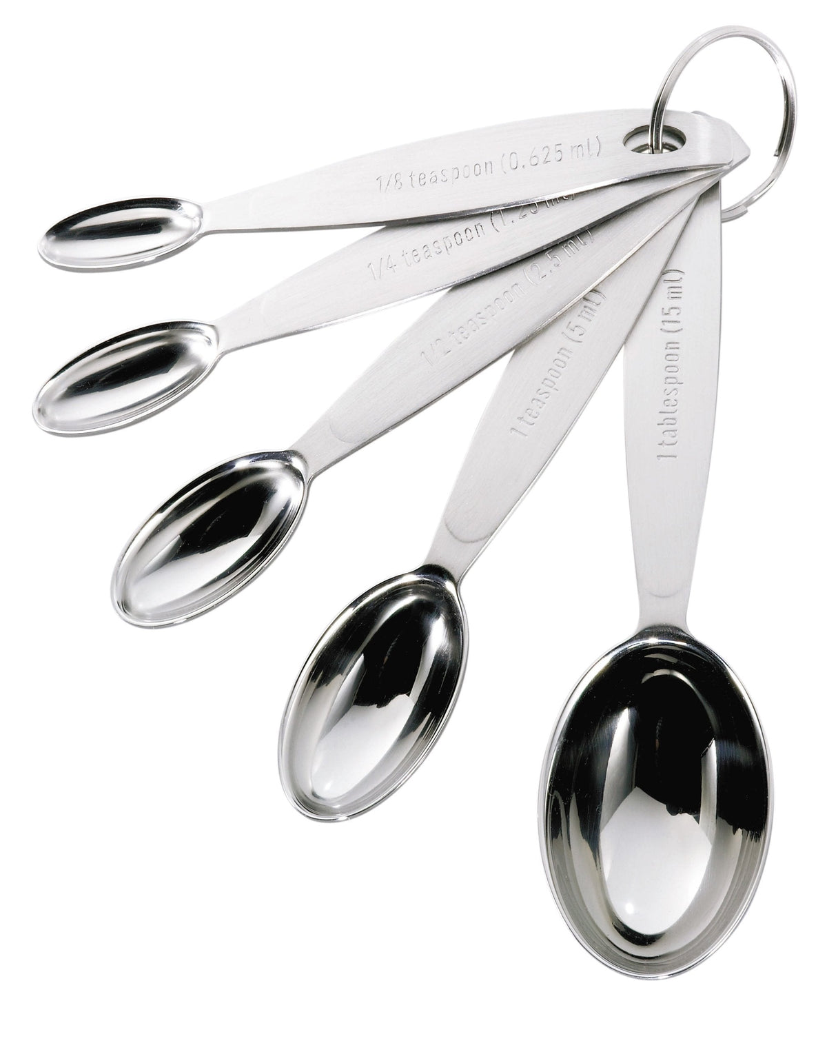 Cuisipro Stainless Steel Measuring Spoon Set Silver, Standard