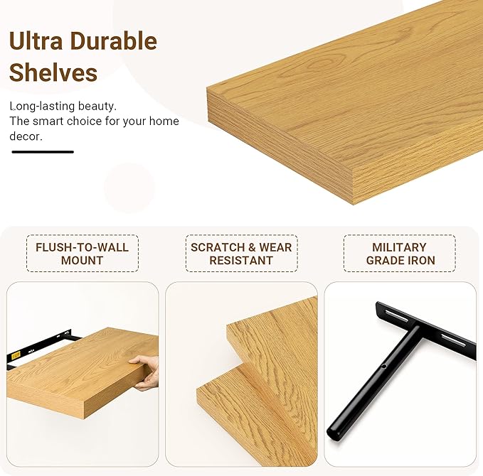 24 Inch Floating Shelves, 12 Inch Deep Floating Shelves