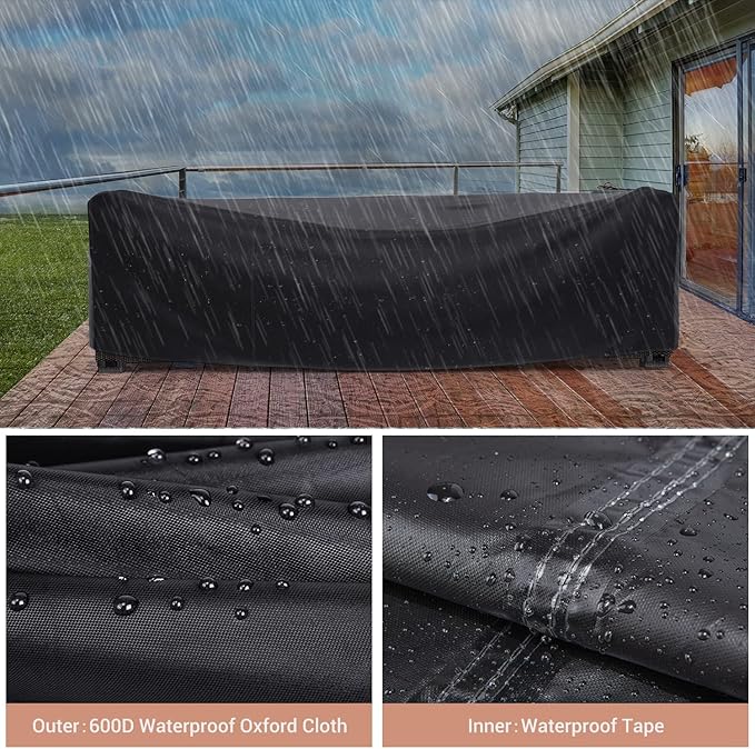 Patio Furniture Set Cover Waterproof, Mrrihand Outdoor Sectional Sofa Set Cover