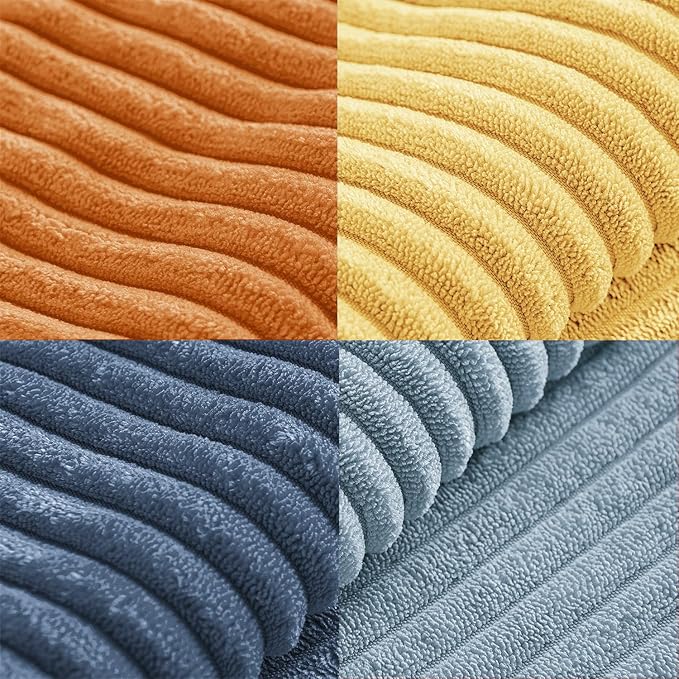 MIULEE Summer Yellow Blue Decorative Throw Pillow Covers 20x20 Inch Set of 4