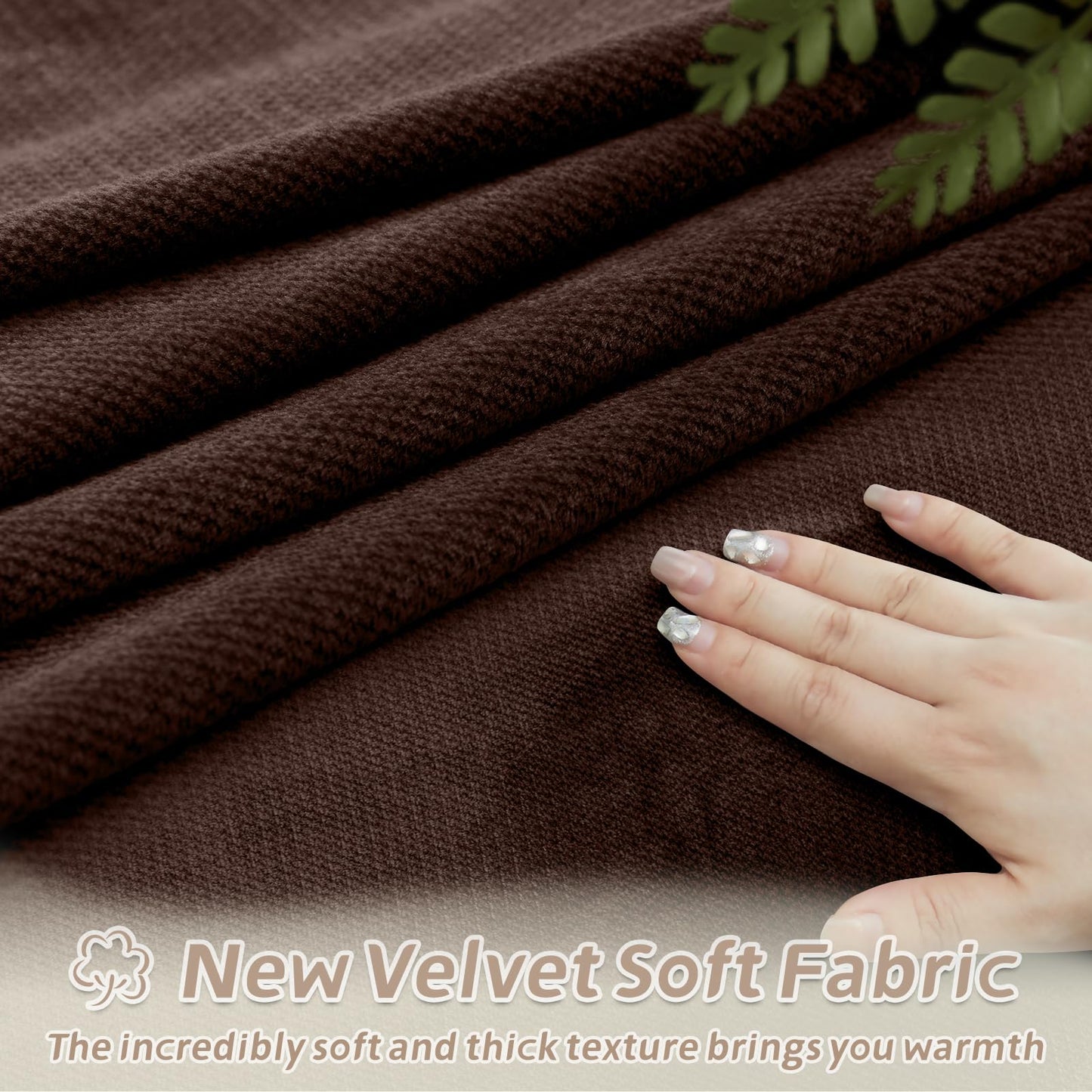 Arfntevss Sectional Recliner Couch Covers Velvet Washable Corner Sectional Sofa Cover for Reclining Stretch Soft Thick L Shape Recliner Slipcover Set (5 Seat with 1 Console Cover, Dark Brown)