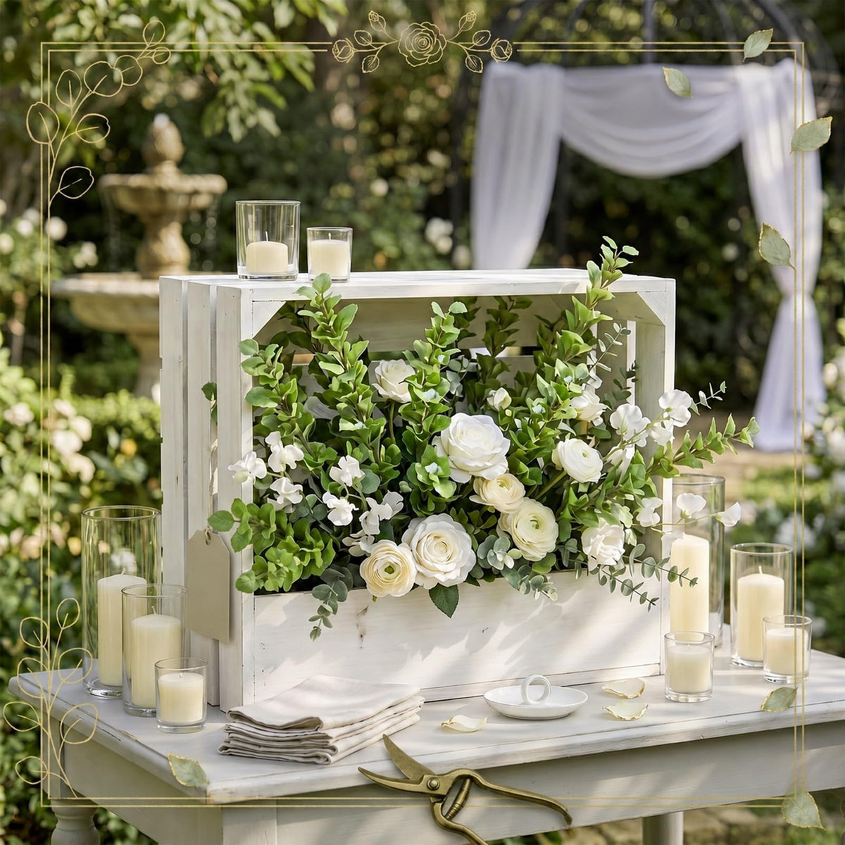 Hotop 12 Pcs Bells of Ireland Artificial Flowers 33.46 Inches Green Fake Shellflower Faux Bells of Ireland Flowers for Vase Table Centerpiece Wedding Party Decoration Indoor Outdoor