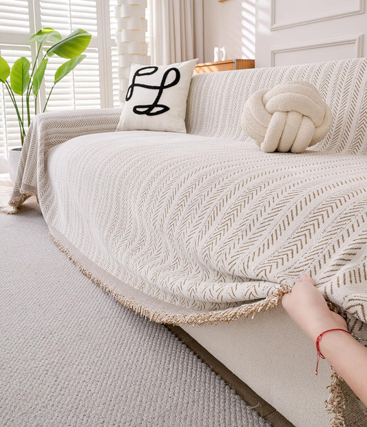 Erke Couch Cover Sheet Blanket for 4 Seater Oversized Sofa Sectional, Machine Washable Chenille Slipcover, 4-Seat L Shape U-Shaped Extra Large Slip Covers Furniture Decor Protector