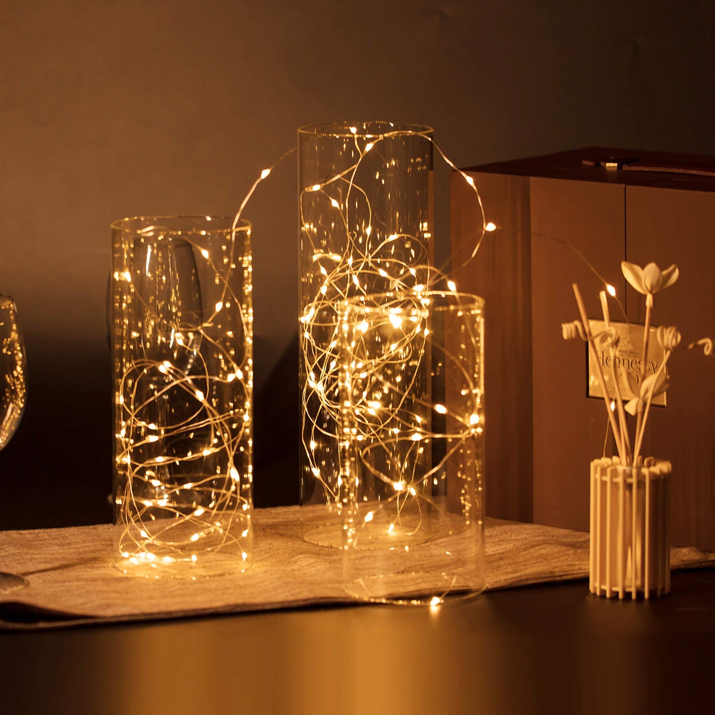 WGVI Hurricane Candle Holder Sleeve, Wide 5.5", Height 6", Clear Glass Cylinder Candleholder, Chimney Tube, Open Ended Candle Shade, 1 Piece