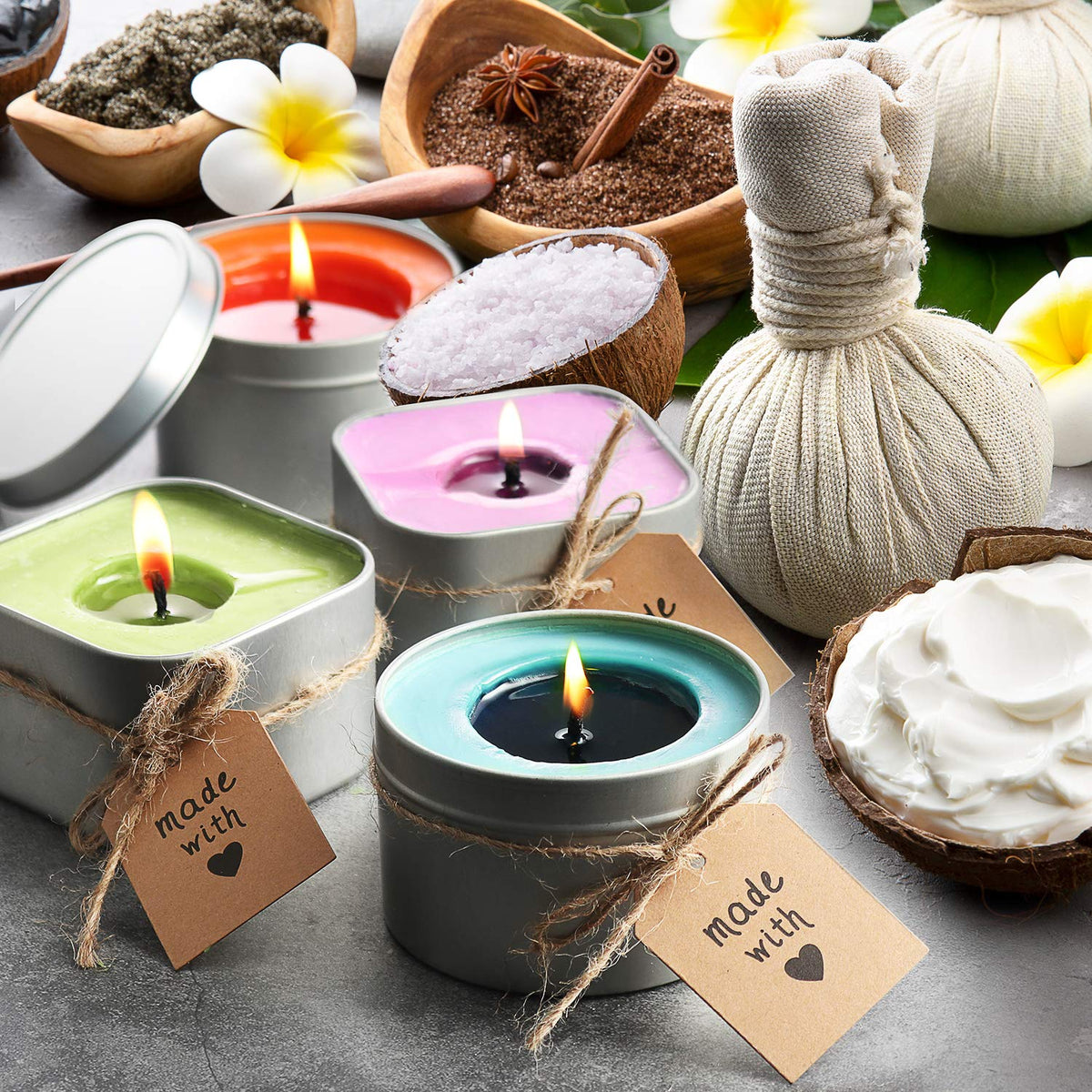 Etienne Alair Organic Soy Candle Making Kit for Adults, DIY Crafts, Complete Candle Making Supplies Include Natural Soy Wax, Tins, Scents, Dyes, Wicks & More – Gift Idea, Perfect Home Decor – 2 Lbs