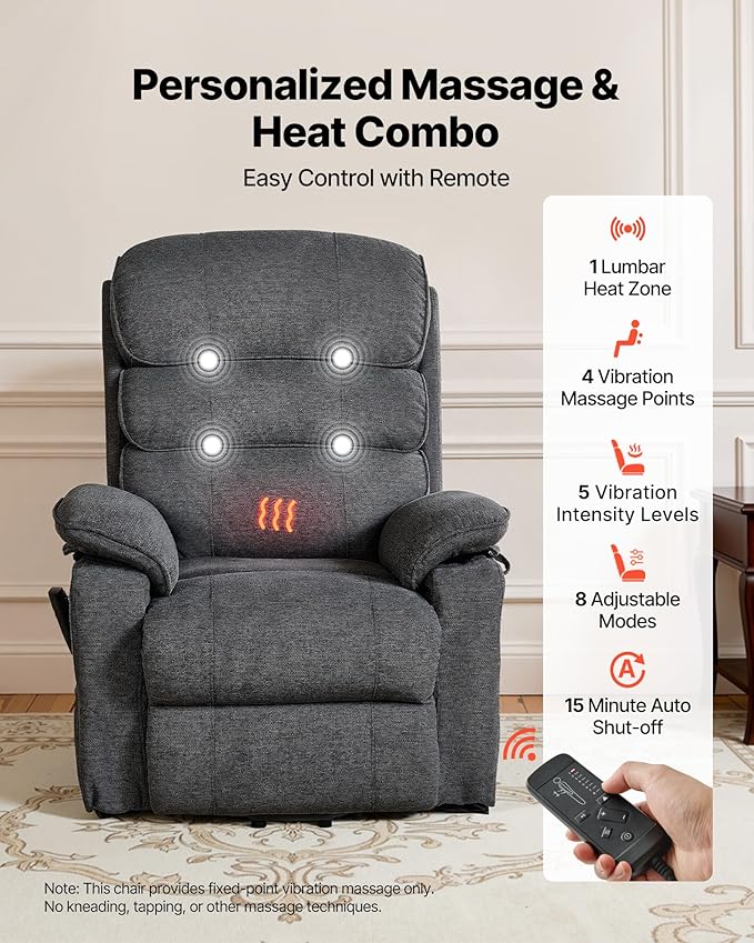 VEVOR Power Lift Recliner Chair, Dual Motor Lift Chair