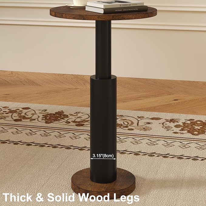 LAATOOREE Small Round Side Tables Set of 2, Drink Tables, Accent Coffee Tables