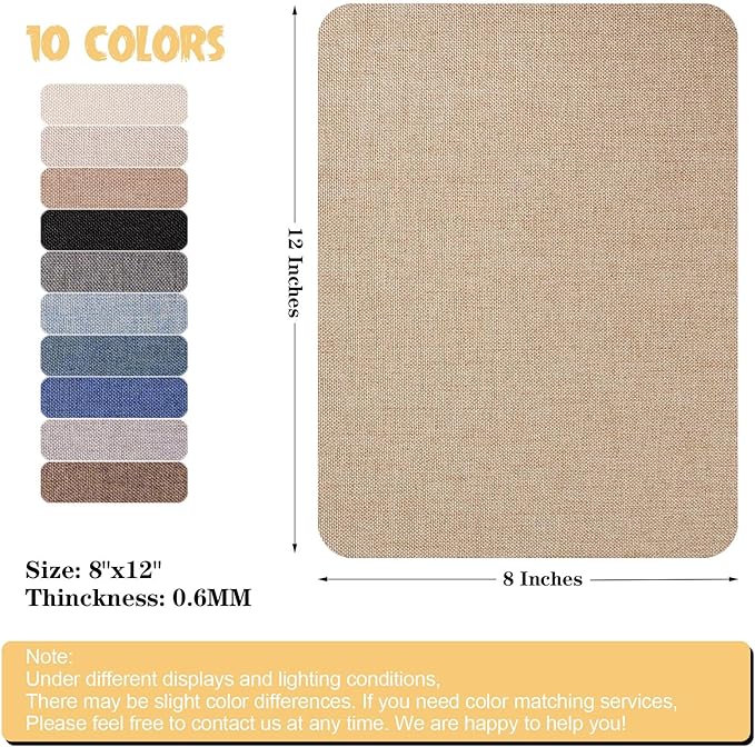 Canvas Repair Patch 8 x12 Inch, Self-Adhesive Waterproof Linen Repair Patches