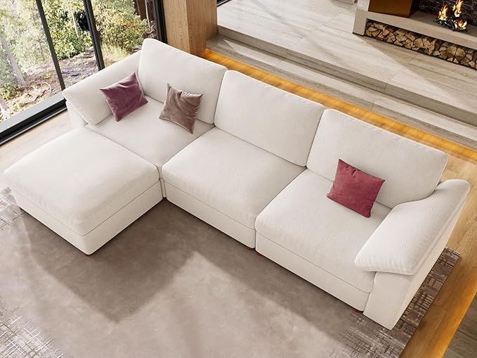 EASE MOOSE Sectional Modular Sofa, Oversized L Shape Sectional Couch Wide Deep