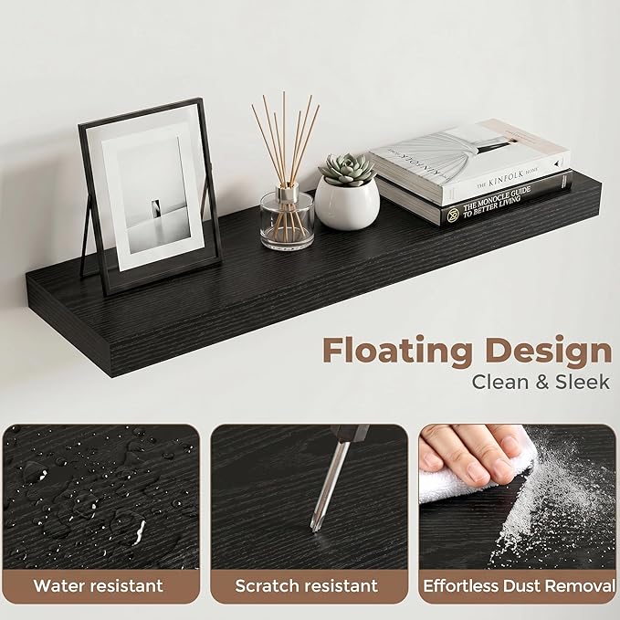 FLYJOE Floating Shelves for Wall, 30 Inch Floating Shelves Set of 2, Kitchen
