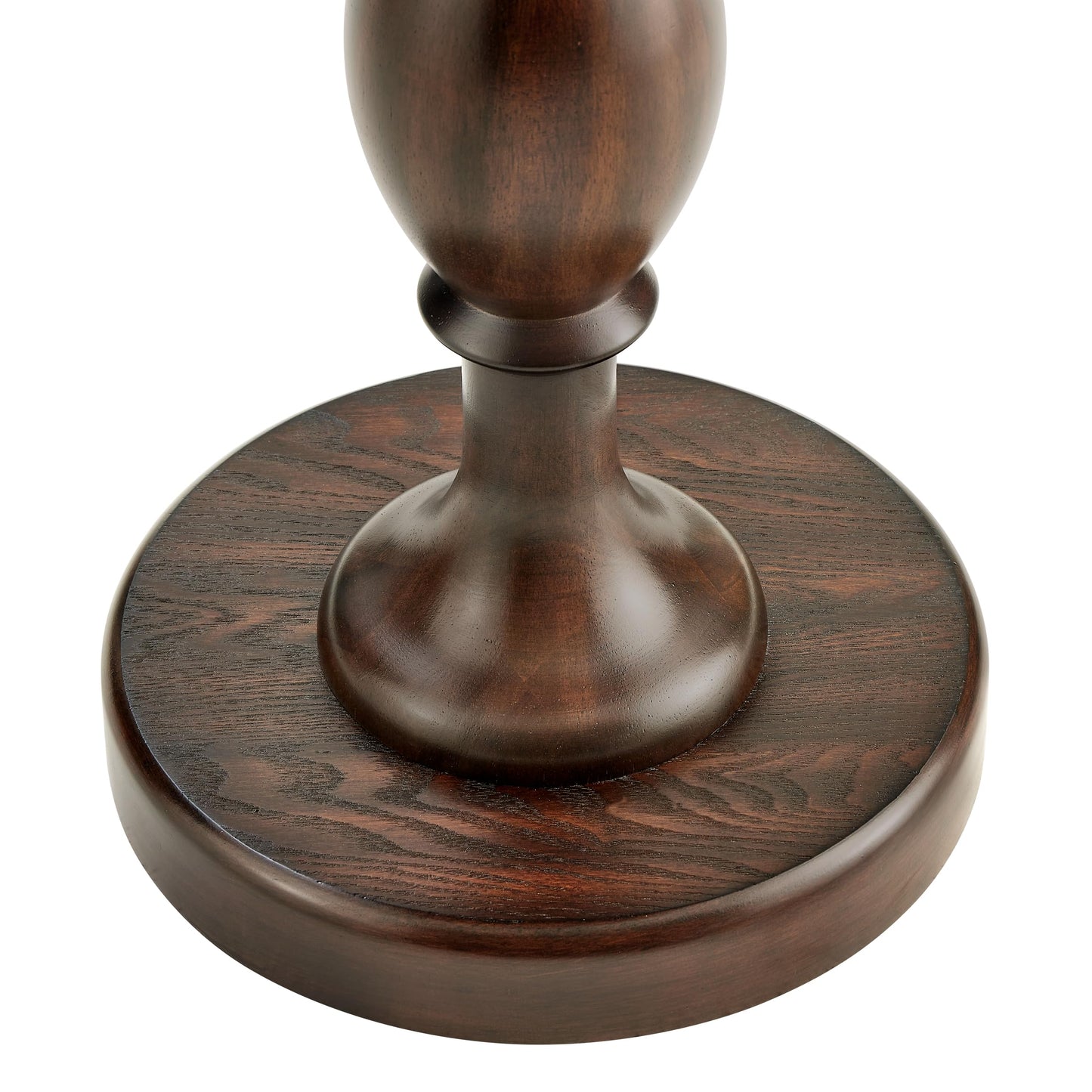 Roundhill Furniture Solmere 22" Round Wood Pedestal End Table, Espresso