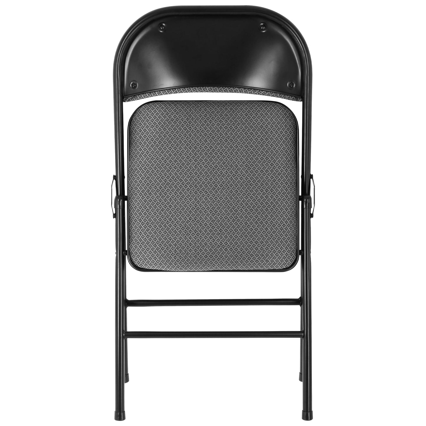 Elama 4 Piece Metal Indoor/Outdoor Folding Dinner Chairs with Padded Seats (Gray3)