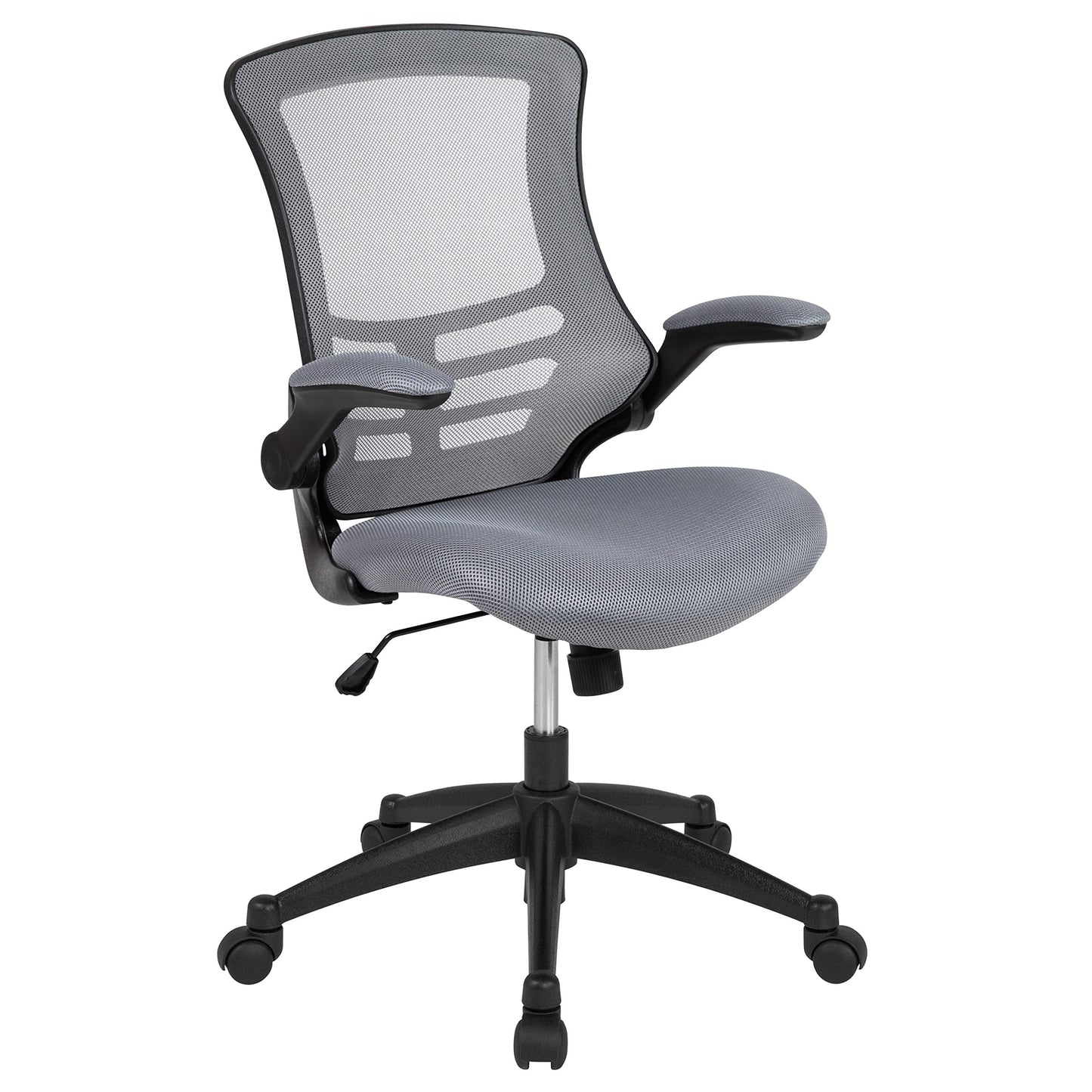 Flash Furniture Kelista Office Chair, Ergonomic, Mid-Back, Dark Gray Mesh with Swivel