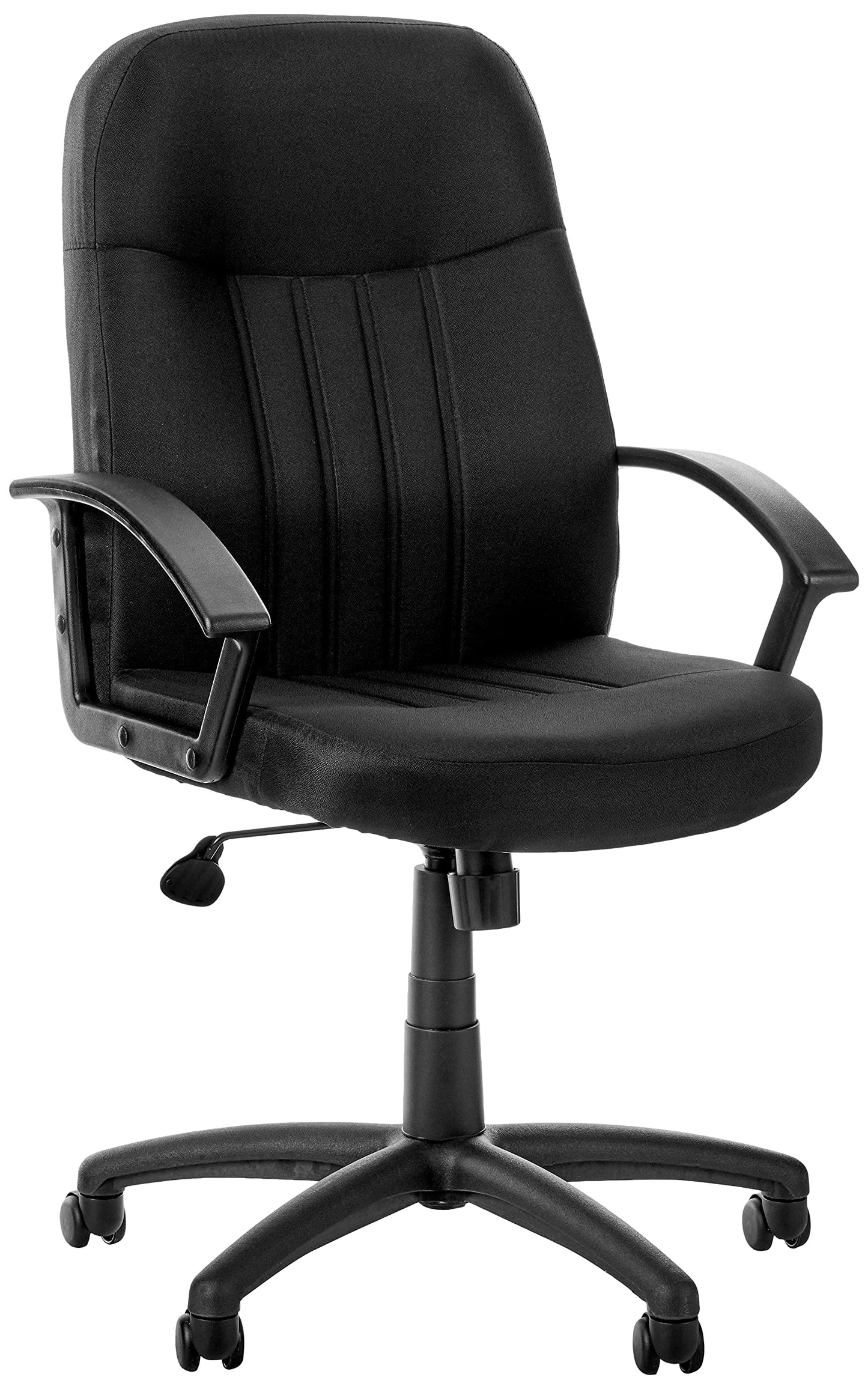Boss Office Products Mid Back Fabric Managers Chair in Black, Black/Black (B8306-BK)