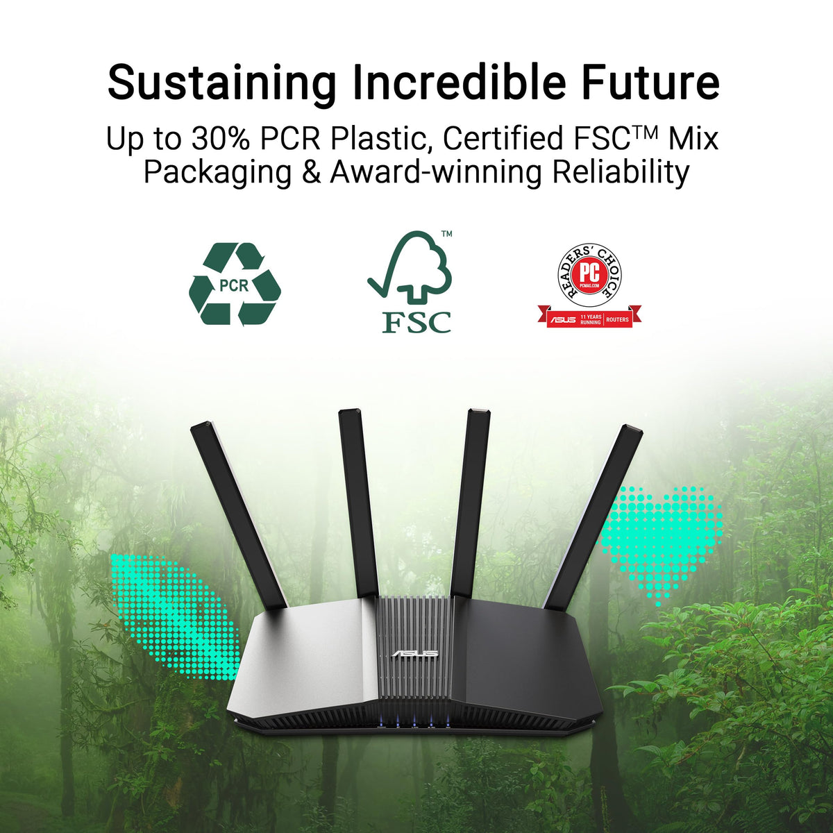 ASUS RT-BE58U WiFi 7 Router - Dual-Band, Dual-WAN, Up to 3.6 Gbps, Mesh + VPN Compatible, 3yr Warranty