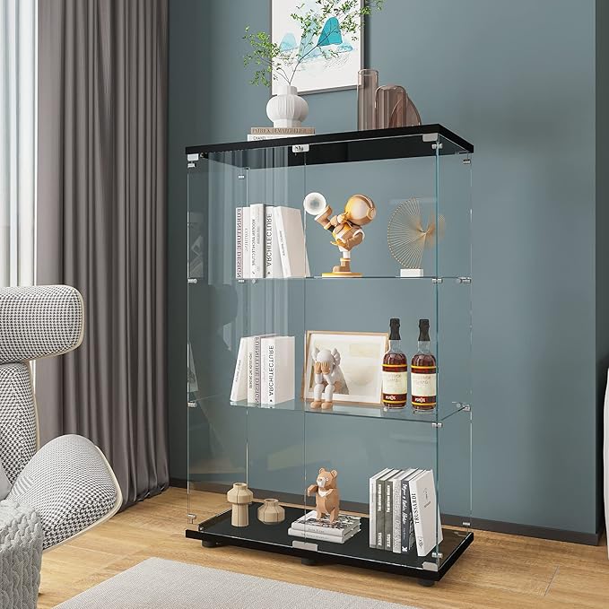 Beauty4U 2 Doors Glass Display Cabinet