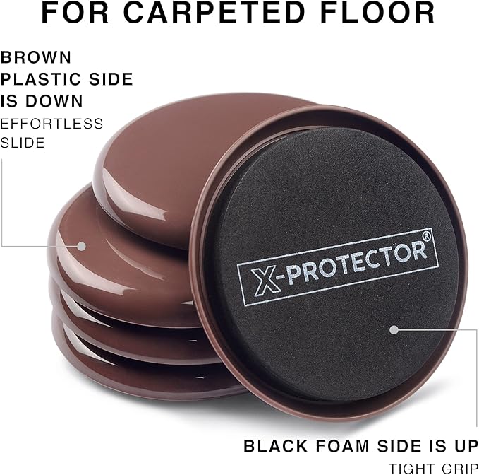Furniture Sliders X-PROTECTOR 16 PCS – Furniture Sliders Hardwood Floors & Felt