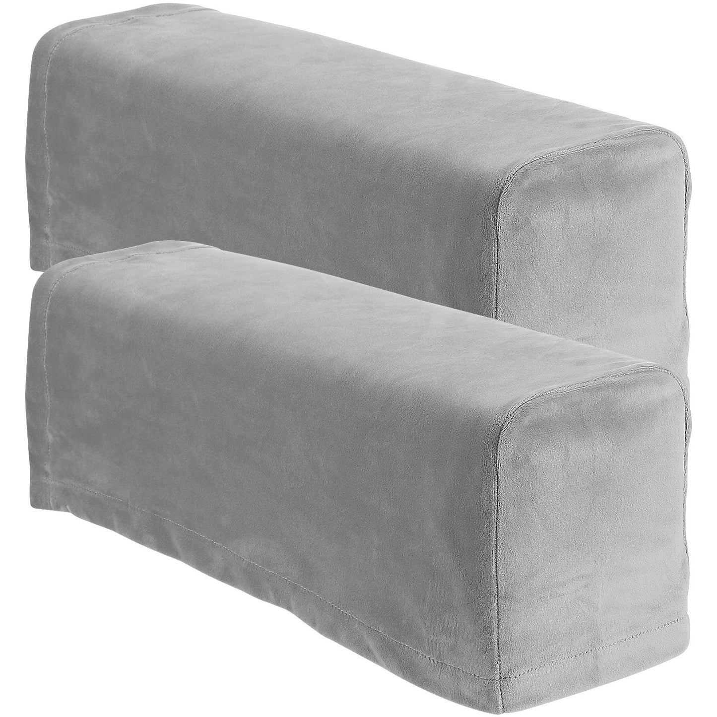 Cabilock 2 Pcs Universal Sofa Armrest Covers Elastic Velvet Slipcovers for Couch and Chair Stretch Furniture Protectors for Living Room and Office 7 X 20 Inches
