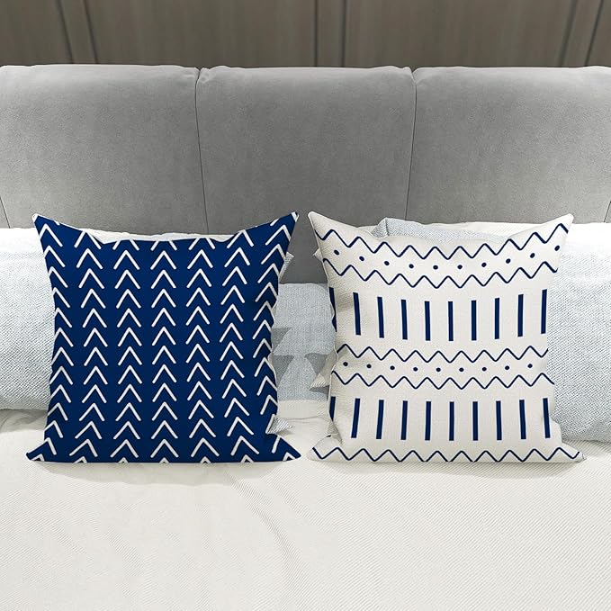 YCOLL Pillow Covers 16x16 Set of 4, Modern Sofa Throw Pillow Cover, Decorative