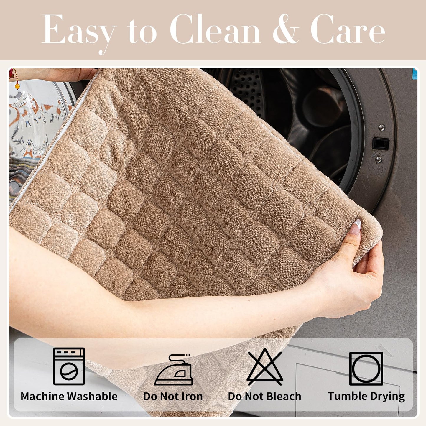 MDSASFD Velvet Couch Cover, Washable Sectional Sofa Cover, Anti Slip Sofa Slipcover for 3 Cushion Couch Sofa L Shaped Armrest Backrest, Furniture Protector Covers for Pets Kids(Khaki, Only 1 PCS)
