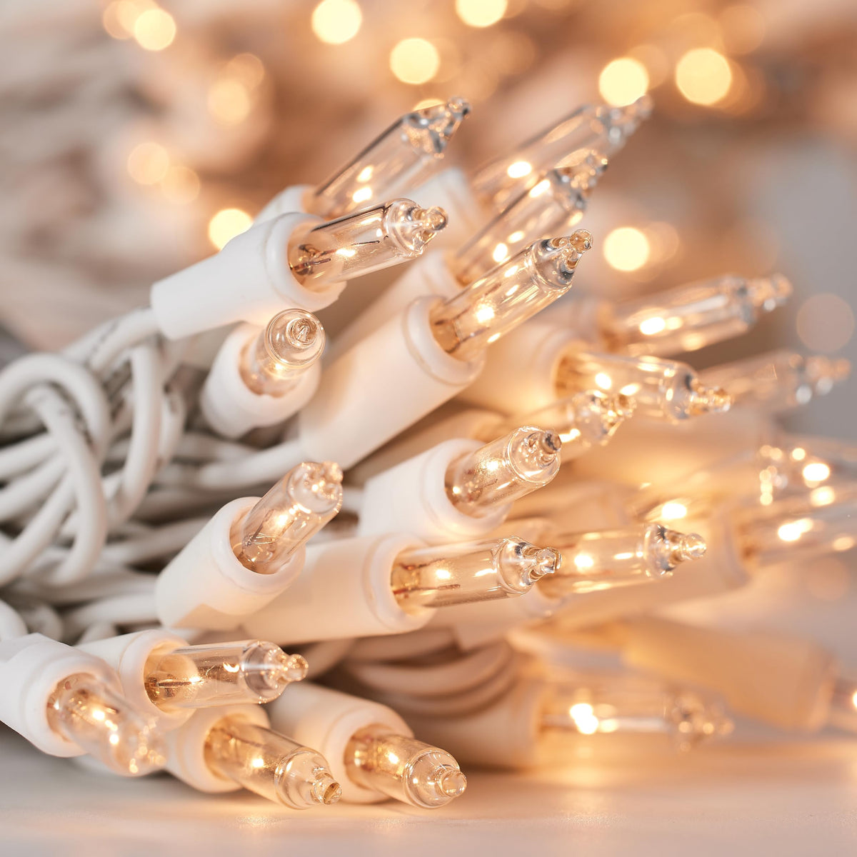FGDECORJOIE Icicle Lights for Outdoor with White Wire 150 Count Incandescent 10 Feet Length Indoor/Outdoor, Patriotic Christmas Party Festival Bar