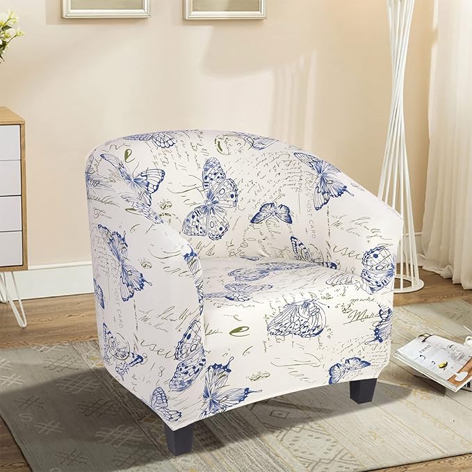 SearchI Club Chair Slipcover Stretch Barrel Chair Covers Printed Tub Chair