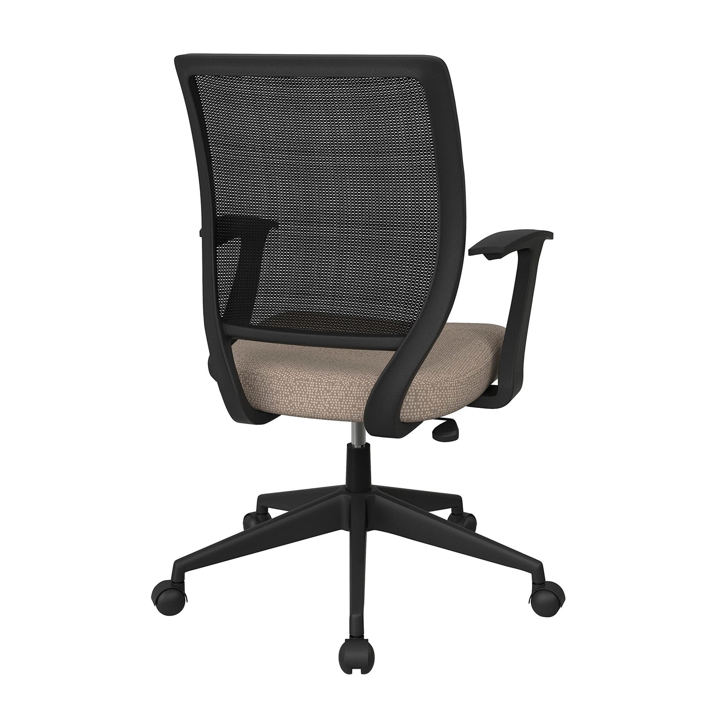 Office Star EM Series Screen Back Office Computer Task Chair with Lumbar Support and Designer T Arms, City Park Steely Fabric