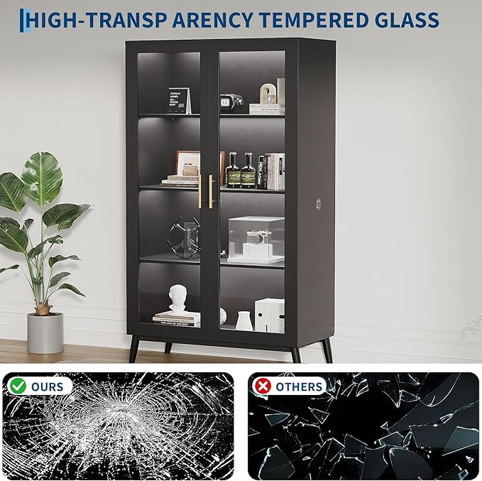 IDEALHOUSE Glass Display Cabinet