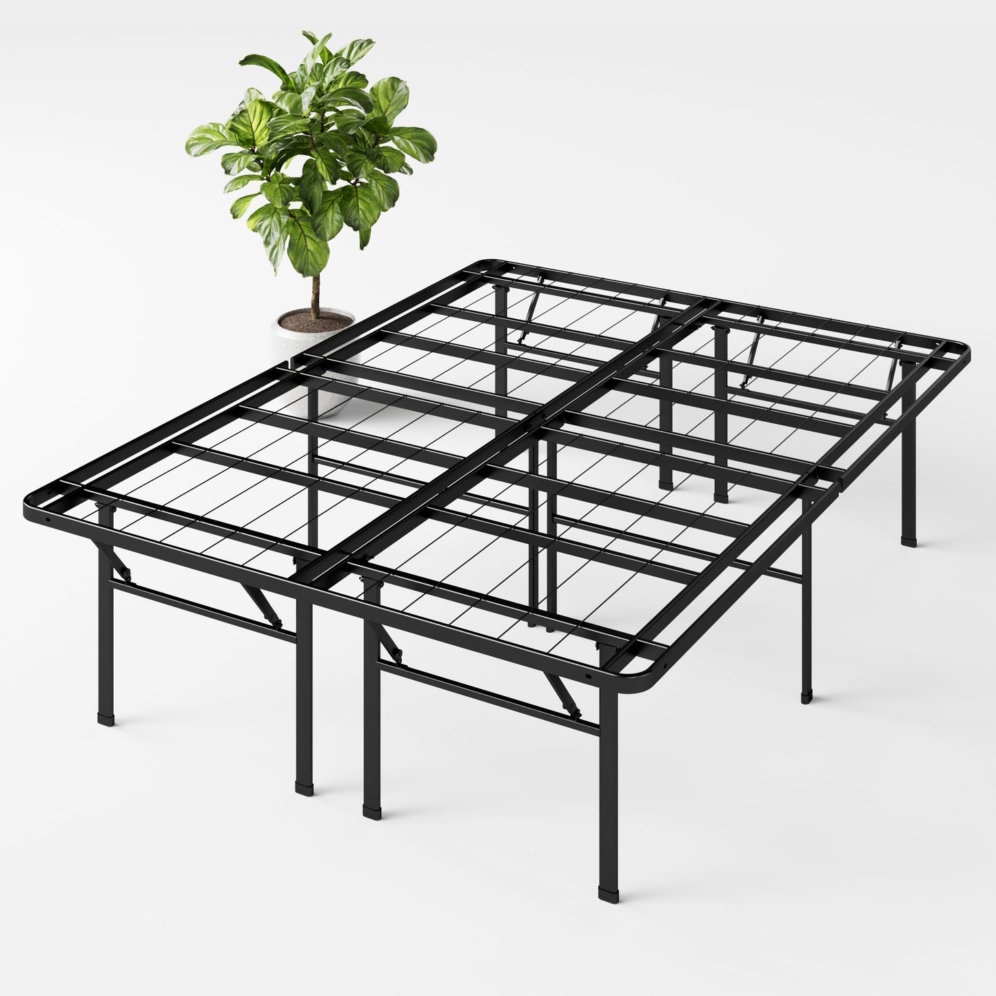 Zinus SmartBase Heavy Duty Mattress Foundation, 18 Inch Metal Platform Bed Frame, No Box Spring Needed, Sturdy Steel Frame, Underbed Storage, Full