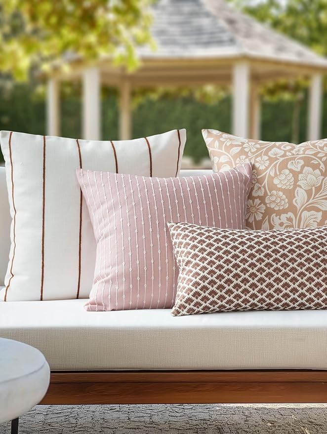 Crumbs Home Modern Farmhouse Fall Linen Indoor Outdoor Lumbar Pillow Cover Only