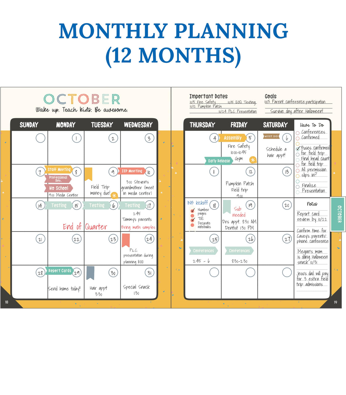 Carson Dellosa We Belong Teacher Planner 2026-2027, Undated 8" x 11" Lesson Plan Book with Stickers, Class Schedule, Weekly Calendar, Classroom Must Haves, Homeschool Essentials, Classroom Must Haves