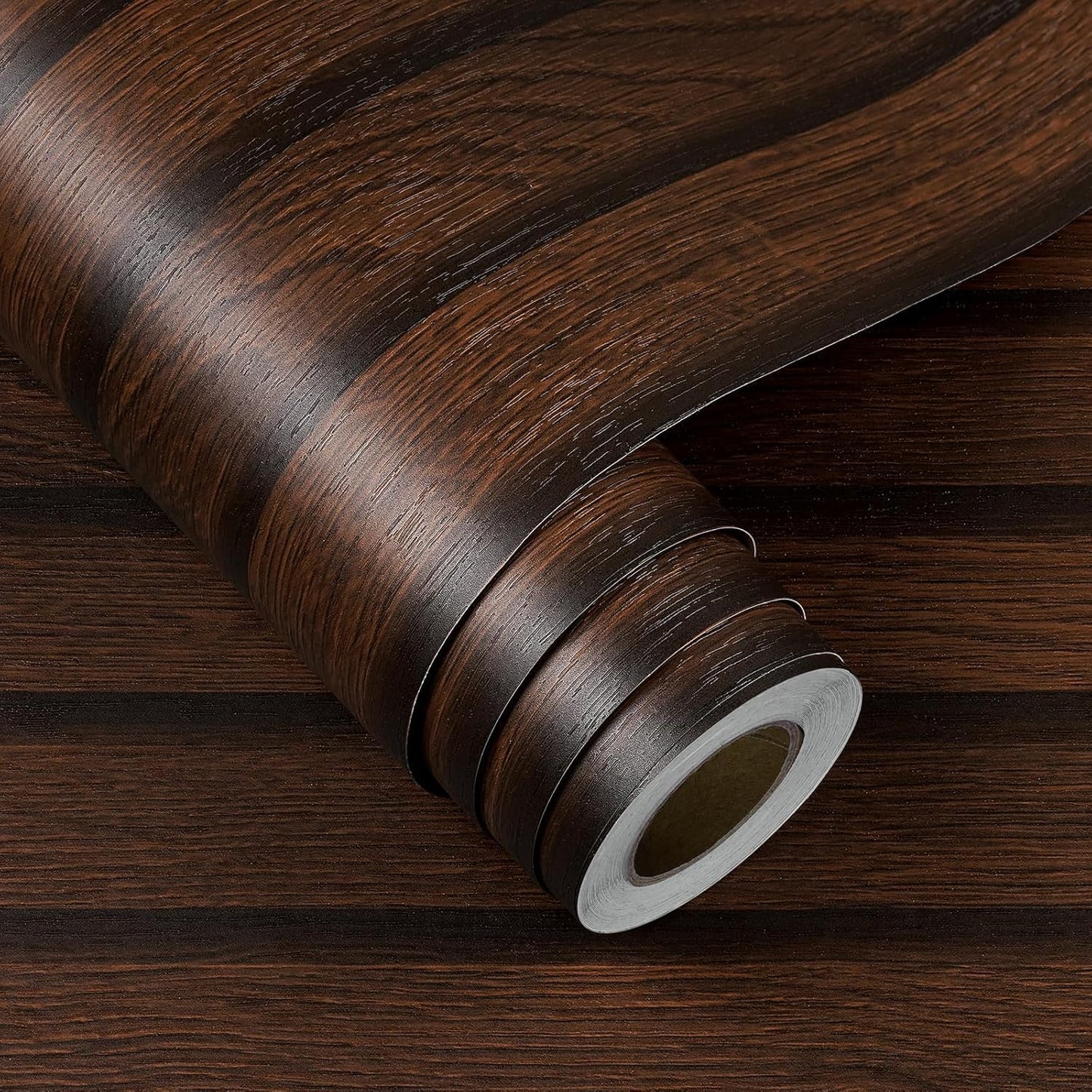 FunStick 24"x200" Slats Wood Wallpaper Peel and Stick Wall Paper Brown Walnut Slatted Wood Vinyl Self Adhesive Contact Paper Decorative for Cabinets Furniture Wooden Slat Wall Panels for Walls Bedroom