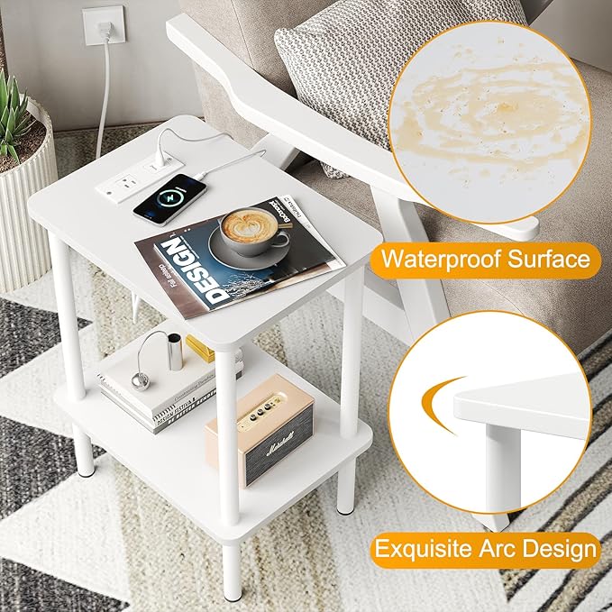 Apicizon 2 Tier End Table, Small Side Table
