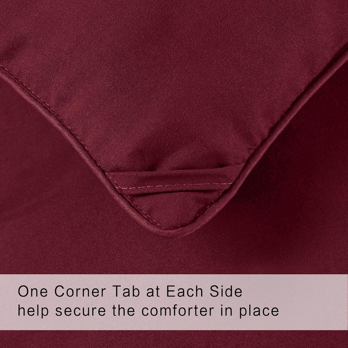 COHOME Premium King Size Comforter, All-Season Quilted Down Alternative Duvet Insert, Luxury Hotel GentleSoft Comforter with Anti-Clump Tech & 8 Tabs - Reversible - Burgundy 90x102 inches