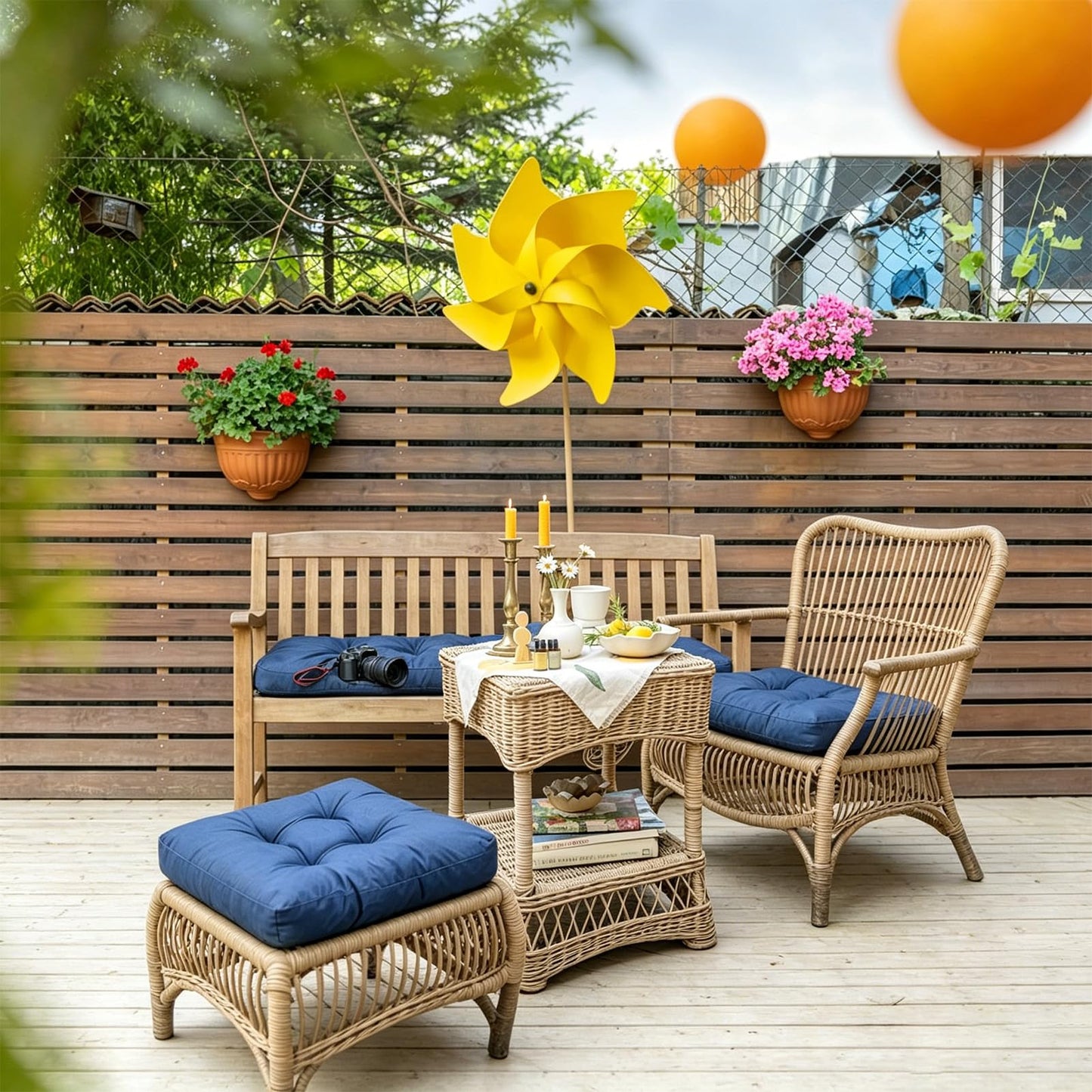 Dizaolive Wicker Chair Outdoor Loveseat Patio Cushions Homes Couch Garden Lawn