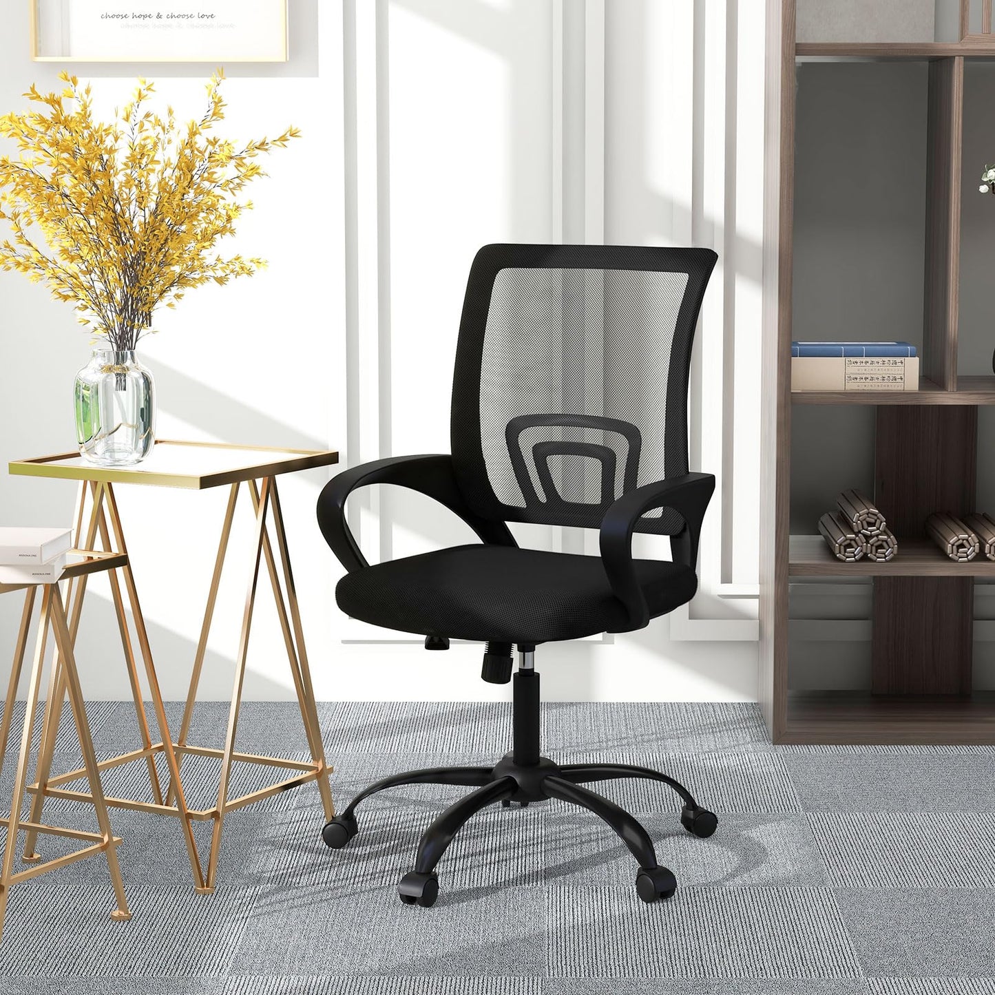 Bonzy Home Conference Table with Chairs Set, 4pcs Office Tables & 8pcs Chairs Set for Conference Room Meeting Room Training Room, Natural