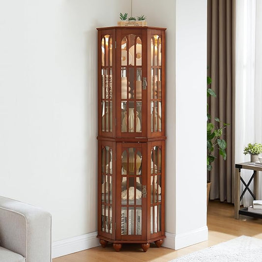 Glass Corner Display Cabinet