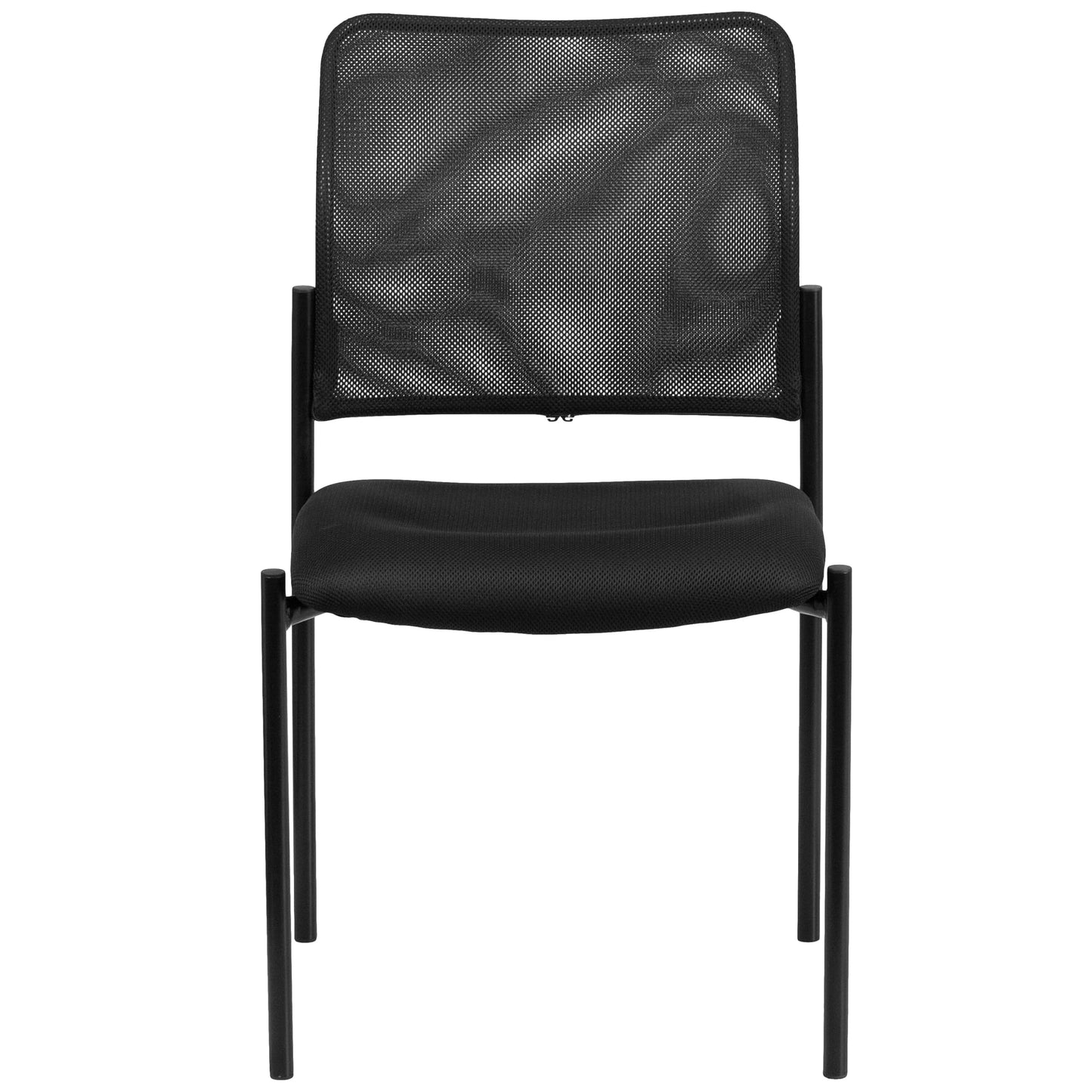 Flash Furniture Jana Comfort Black Mesh Stackable Steel Side Chair