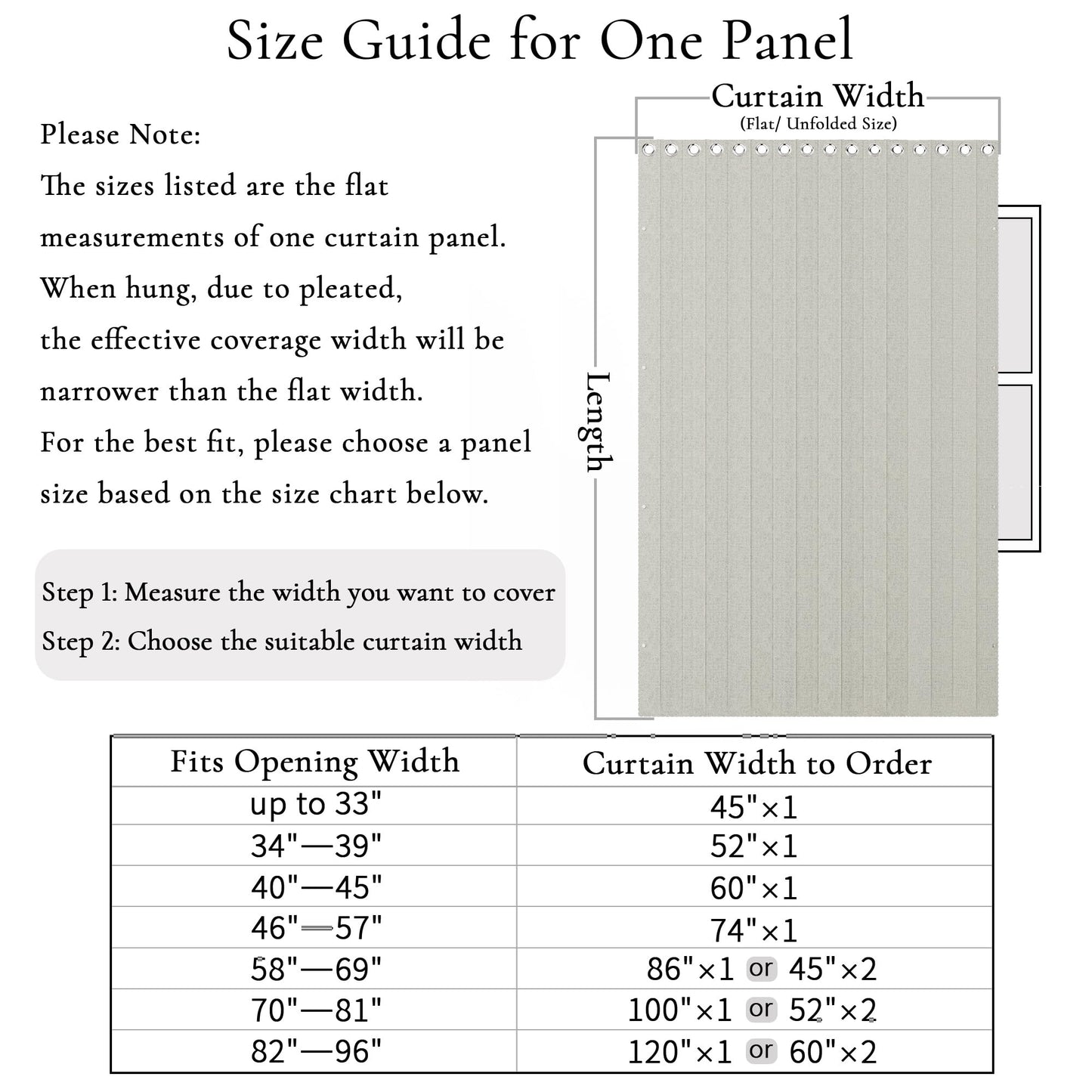 HMYI Full Blackout Memory Trained Pleated Curtains with Magnetic Closure, Pinch Pleated Curtain for Living Room Bedroom, 1 Panel, W45 x L72, Natural