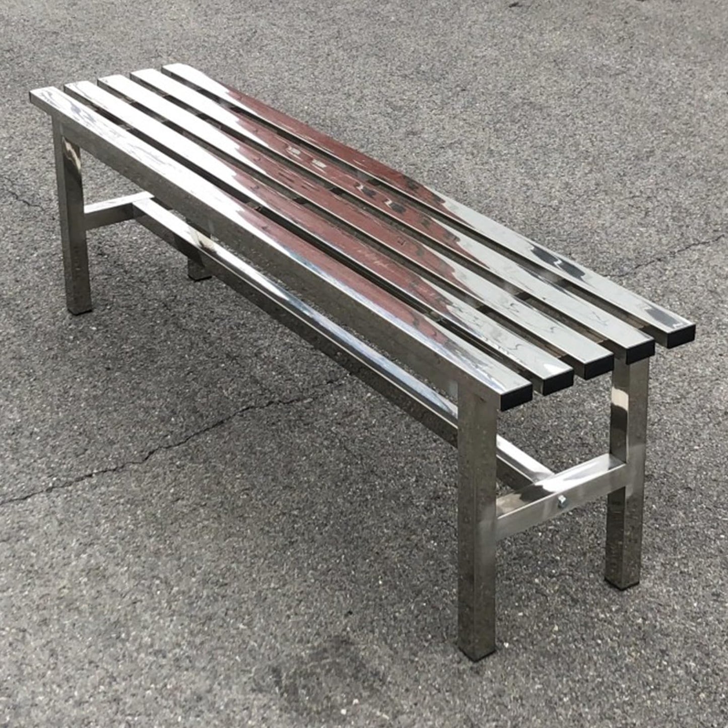 Heavy Duty 304 Stainless Steel Garden Bench - Weatherproof Backless Outdoor Furniture for Patio, Lawn, Yard, School - Supports 660 lbs (59.05"/150cm),59.05"/150cm